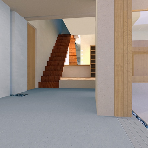 シンプルな階段室