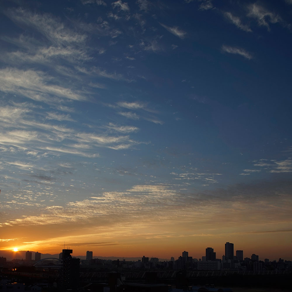 爽やかな今朝の夜明け