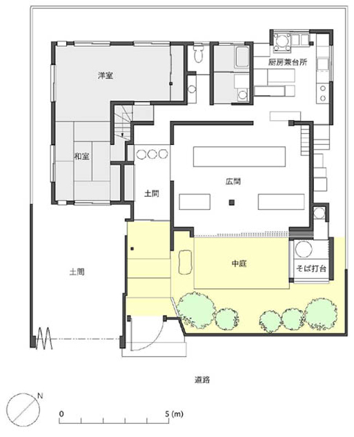 そば屋.藍　間取り図