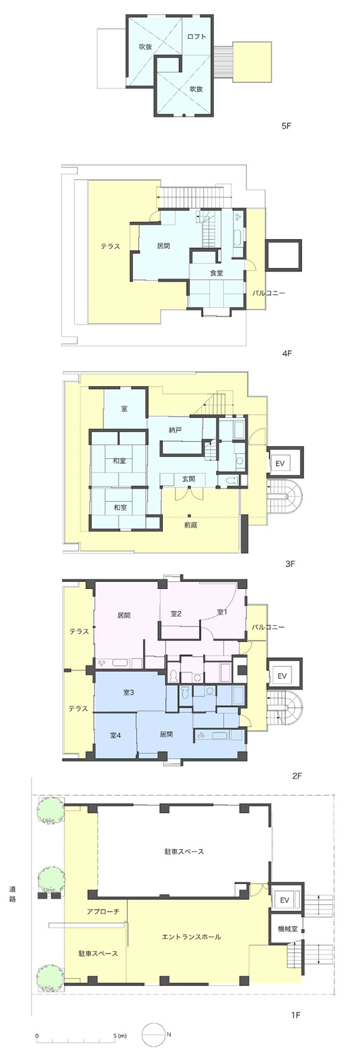 湯里の集合住宅　間取り図